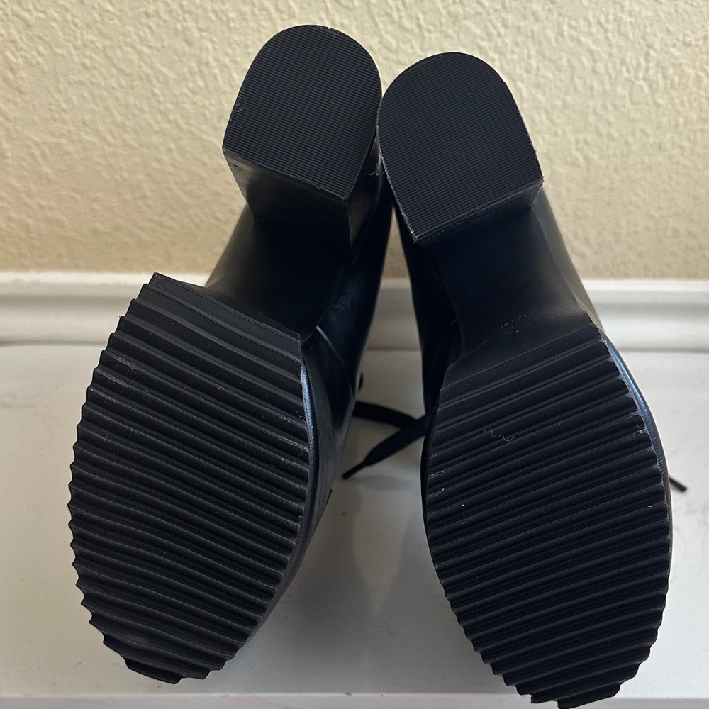 Current Mood Black Lace-Up Platform Booties - Picture 9 of 11
